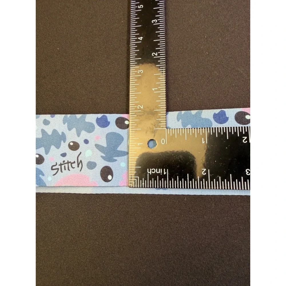 Disney Pin Trading Lanyard Lilo Stitch Fabric Extra Wide Pin Key ID Badge Holder
